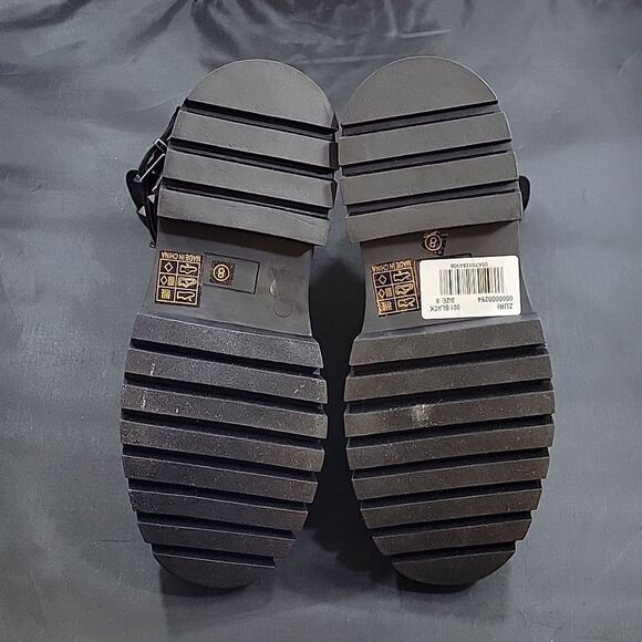 BRAND NEW SHU SHOP STUDDED SOFT FAUX SUEDE CHUNKY LUG SOLE BOOT - Picture 11 of 15